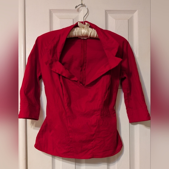 Pinup Couture Doris Top in Red - Picture 2 of 5